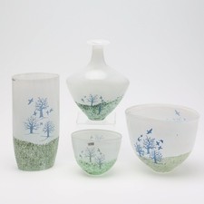 Kosta Boda KJELL ENGMAN miniature 'October Series' Vase, Signed #58375 4.8cm