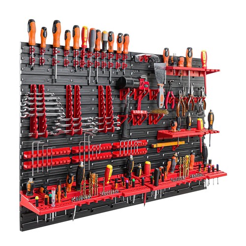 Wall mounted tool peg board - mounted,