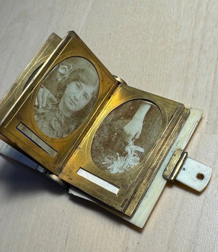 Antique miniature photo album - miniature,
