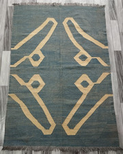 Modern Handmade Afghan/Turkish Kilim Rug, Aztec Wool Area Rug size 172x120 CM