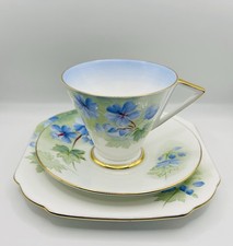 Shelley Fine Bone China Trio: Cup Saucer Side Plate / Eve Shape / Pat: 12515 VGC