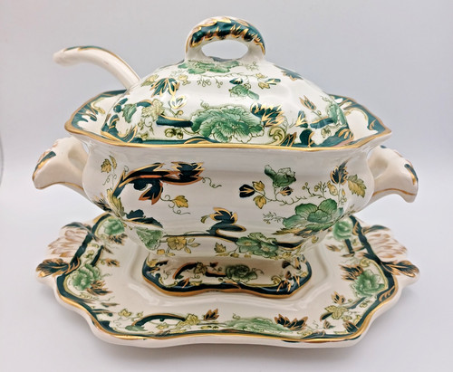 Masons pottery chartreuse - masons,