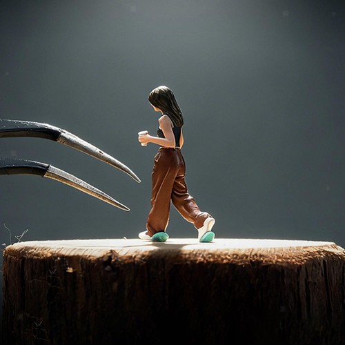 Scale walking girl model - girl,