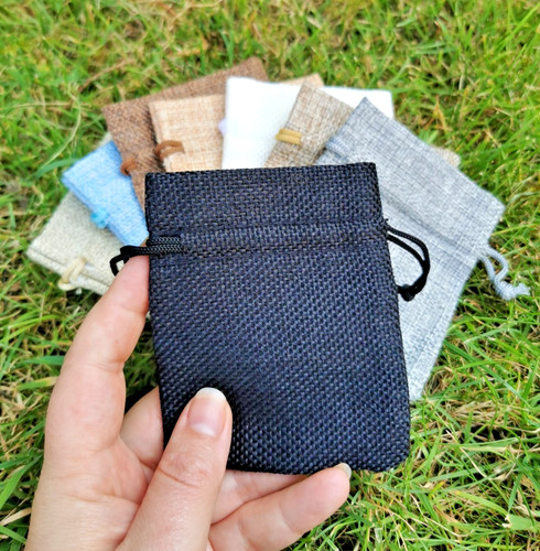 Small dice bag - dice, rustic