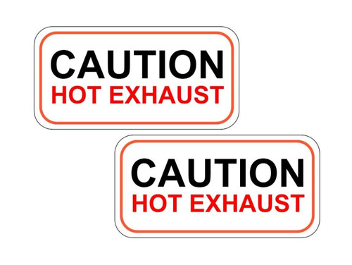 Caution hot exhaust vinyl - x,