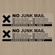 2 x No Junk Mail Sales People