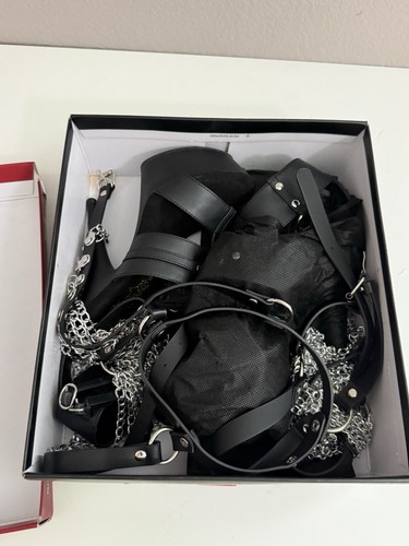 Black fetish chain - black,