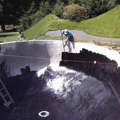 Rubberised fish pond paint - pond,