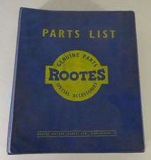 Parts List Sunbeam Alpine