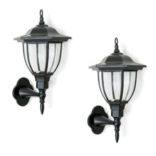 2x Black Traditional Lantern