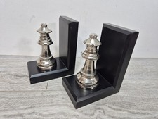 Chess Bookends Chrome Pawn's