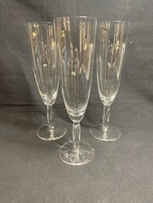 Three Crystal Champagne Flutes