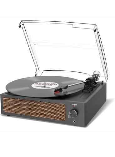 Vintage vinyl record player - record,