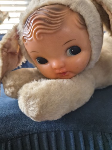 Vintage plastic head doll - vintage,