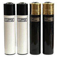 4 x Clipper Lighters Black &