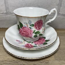 Liverpool Road Pottery Fine Bone China Trio Set Cup Saucer Cake Plate Rose