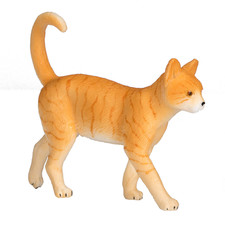 Ginger Tabby Cat Realistic Pet Toy Figurine True to Life Figure Highly Detailed