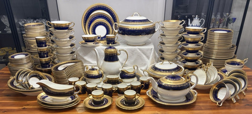 217pcs aynsley georgian cobalt - aynsley,