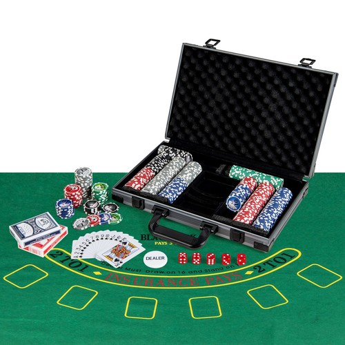Casino poker chip - set, for