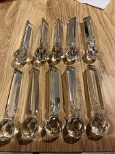 10 X Antique Cut Crystal Glass