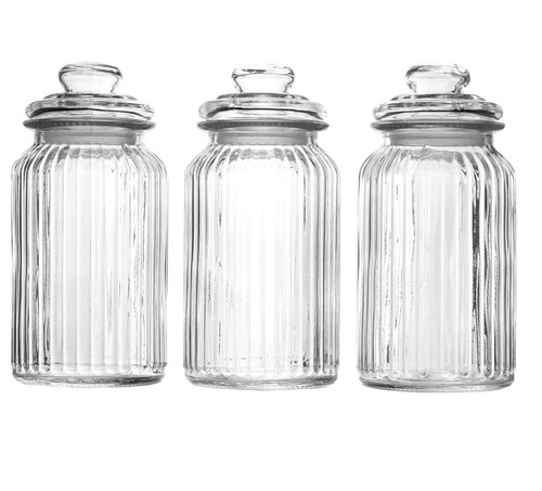 Airtight glass jars - airtight, vintage