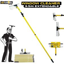 Large Extendable Telescopic Window Cleaner Glass Cleaning Kit Pole With Squeegee