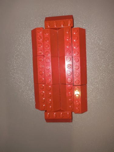 Lego dark red - 2x4, sloped