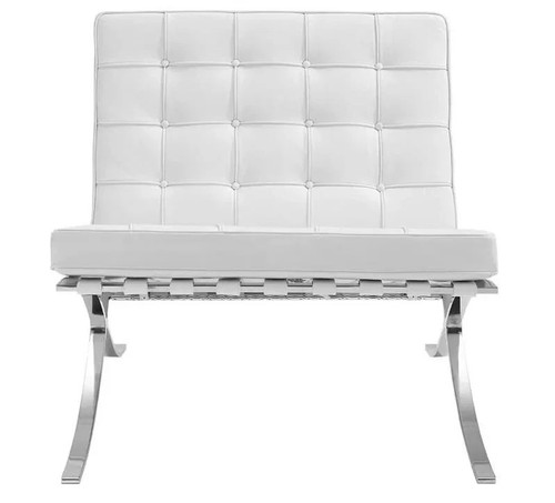 Premium barcelona chair white - premium,