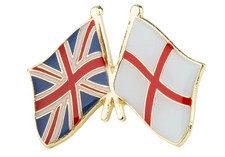 ENGLAND / ST GEORGE  / UNION JACK Flag Lapel Pin Badge