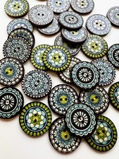Pack 8, 25mm Wood Buttons
