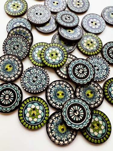 Pack 25mm wood buttons - pack,
