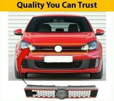 VW Polo GTI ONLY Front Centre Main Grille With Red Trim 2009-2014 