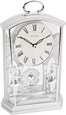 Rhythm Mantel Clock Silver