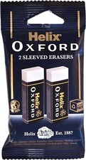Helix Oxford Twin Pack of Erasers, Oxford Blue, Large