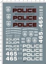 water slide decals 1/18 Seacrest County SCPD POLICE 911 (5780) for model kits