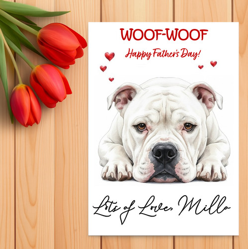 Personalised american bulldog - american,