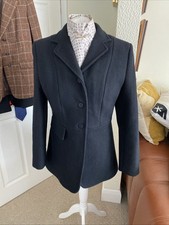 Traditional Black Heavy Frock Hunt Coat Ladies 36(10) Immaculate-Clifton