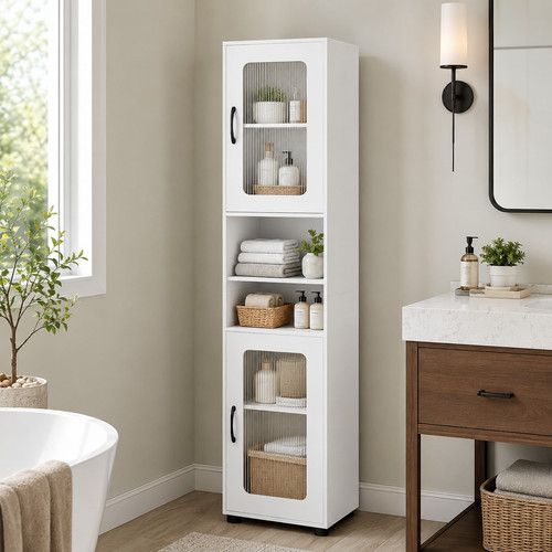 Tall bathroom cabinet - bathroom,