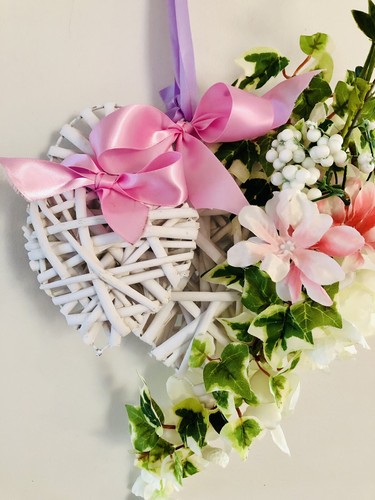 Shabby chic ribbon heart home - heart,