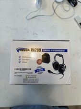 Rugged Air RA200 General Aviation Student Pilot Headset Music Input A20 GA Plug