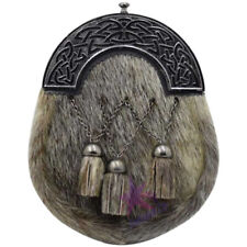 CC Men's Full Dress Kilt Sporran Celtic Cantle Antique /sporrans