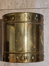 Large Vintage Oriental Brass Planter Pot/Waste Basket. 11 1/2" X 11"