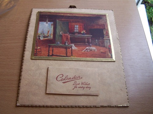 Large vintage calendar 1954 - large,