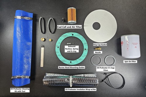 Waste oil heater - waste, parts