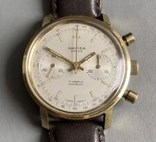 Vintage Oriosa Chronograph Wristwatch. Cal. Landeron 248 Gold Plated. 37.3mm