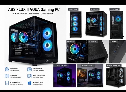 Abs flux aqua gaming pc - flux,