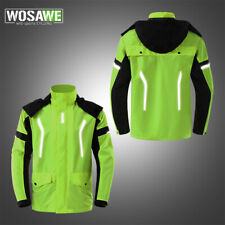 WOSAWE Men Motorcycle Rain Jacket Motorbike Waterproof Coat Reflective Packable