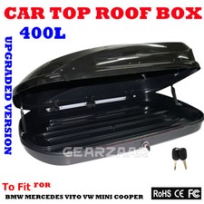 400L Cargo Box Waterproof Rooftop Cargo Carrier Heavy Duty Roof Storage Box