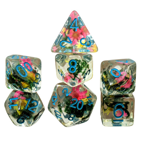 Flower dnd dice set 7pcs - set,