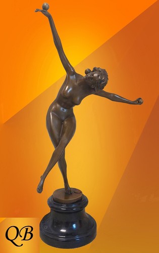 Art deco bronze figurine - bronze,